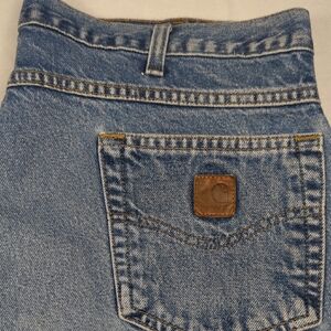 Carhartt Relaxed Fit Straight Leg Men's Jeans Size 38‎ Leather Patch